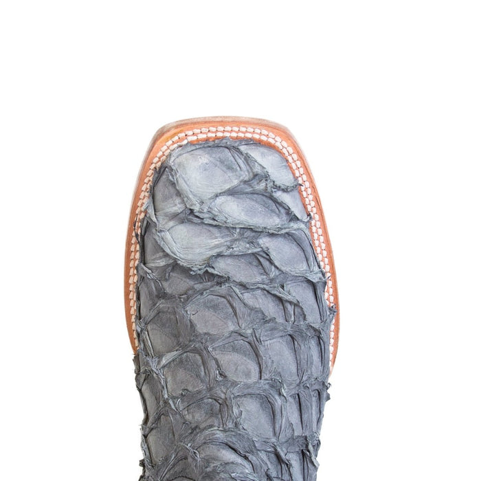 Men's Genuine Monster Fish Square Toe Boots Grey - 6