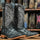 Men's Genuine Monster Leather Fish Square Toe Boots Black