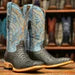 Men's Genuine Python Square Toe Boots Matte Brown - 6.5