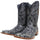 Men's Guthrie Print Ostrich Square Toe Boots Rustic Black