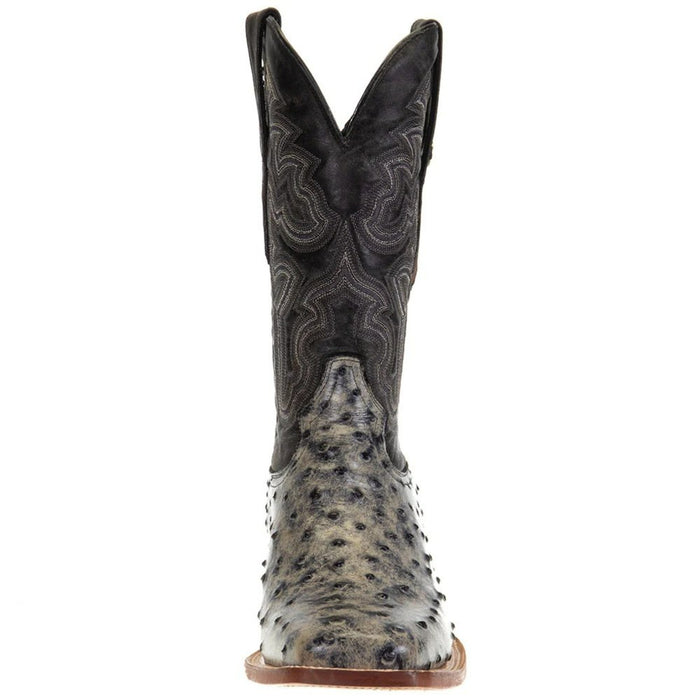Men's Guthrie Print Ostrich Square Toe Boots Rustic Black - 6
