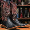 Tanner Mark Men's Print Caiman Tail Square Toe Boots Oryx