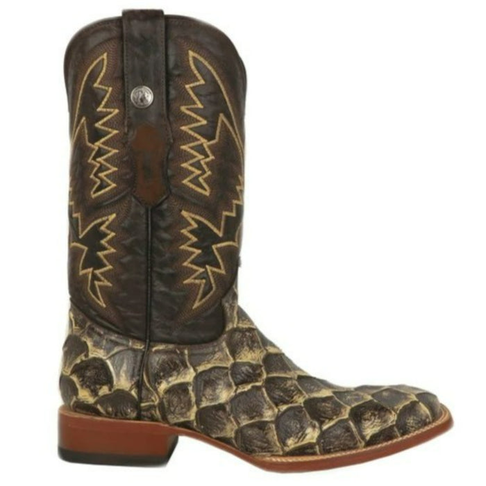 Men's LaGrange Print Monster Fish Square Toe Boots Brown - 6