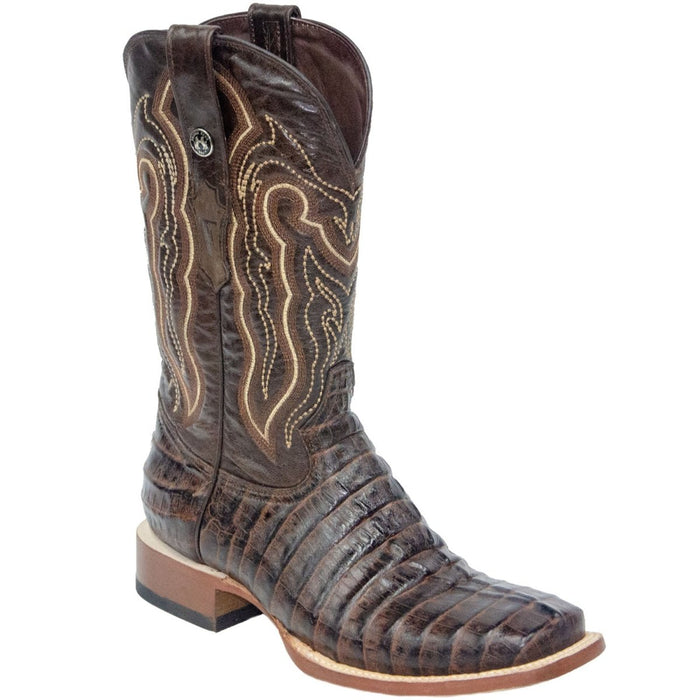 Tanner Mark Men's Beau Python Print Square Toe Boots Brown - 6