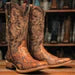 Men's Medina Genuine Python Square Toe Boots Brandy - 6.5