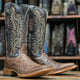 Men's Bexar Genuine Smooth Ostrich Square Toe Boots Black