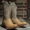 Men's Print Caiman Tail Square Toe Boots Oryx