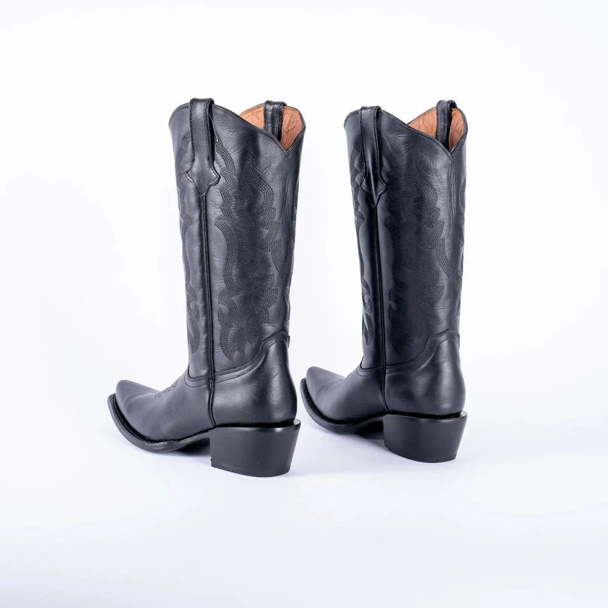 Tanner Mark Women's Dark Horse Snip Toe Leather Boots Black Calf - 5
