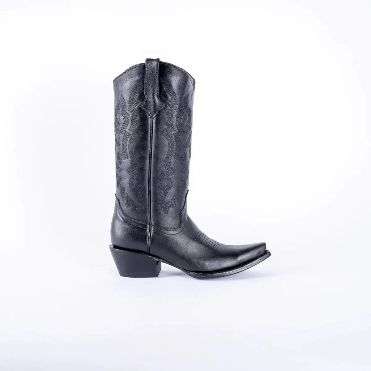 Tanner Mark Women's Dark Horse Snip Toe Leather Boots Black Calf - 5