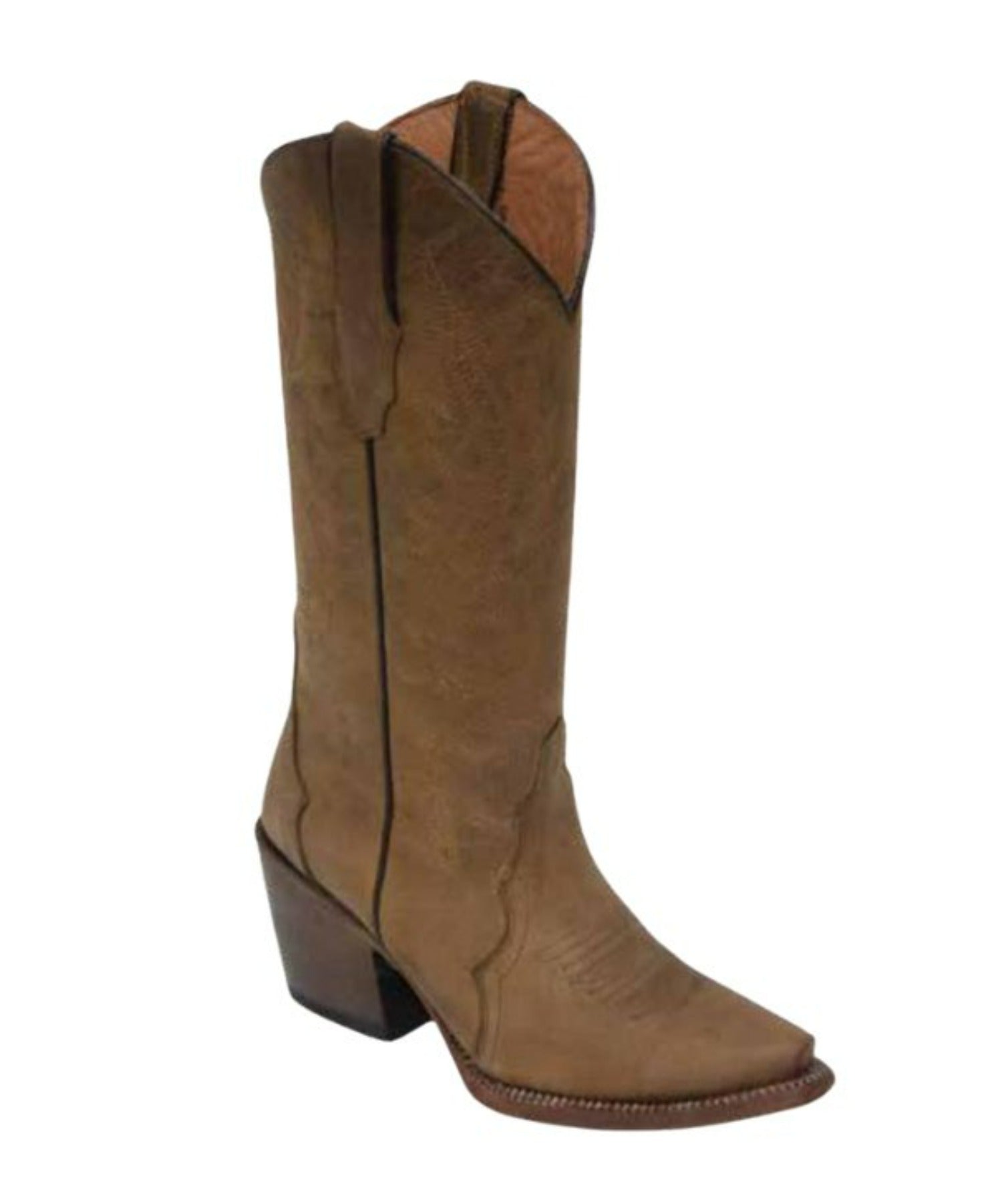 Tanner Mark Women's Longview Snip Toe Leather Boots Cognac TML205080 - 5