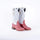 Tanner Mark Women's Ostrich Print Square Toe Boots Pink