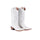 Tanner Mark Women's Snip Toe Leather Boots White Calf