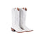 Tanner Mark Women's Snip Toe Leather Boots White Calf