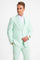 Kentucky Derby Seersucker Suits For Men - Big and Tall Seersucker Suit Mens Vested Summer Seersucker Suit in Green Pinstripe