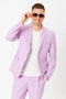 EJ Samuel Men's Modern Lilac Lavender Summer Linen Suit - Classic Fit