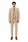 Taupe Modern Fit 3-Piece Suit with Lapel Vest & Adjustable Pants