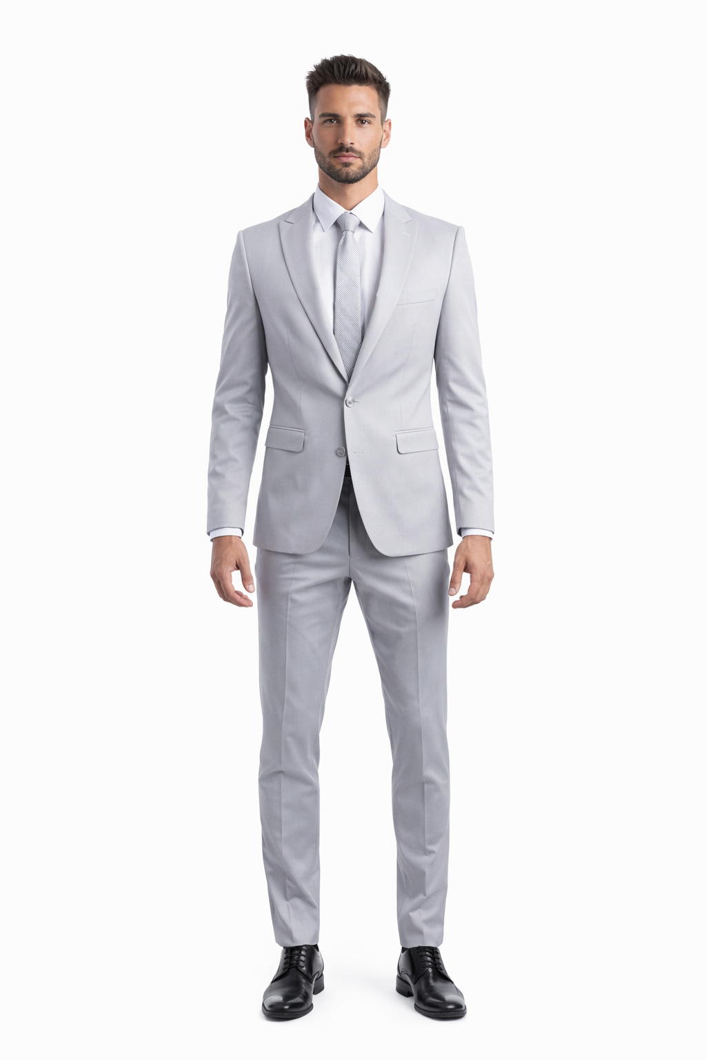 Tazio Men's 2pc Skinny-Fit Suit in black - Bold Colors