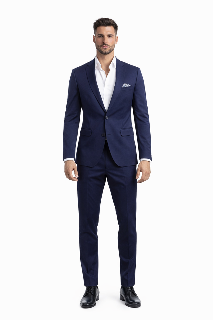 Tazio Men's 2pc Skinny-Fit Suit in black - Bold Colors