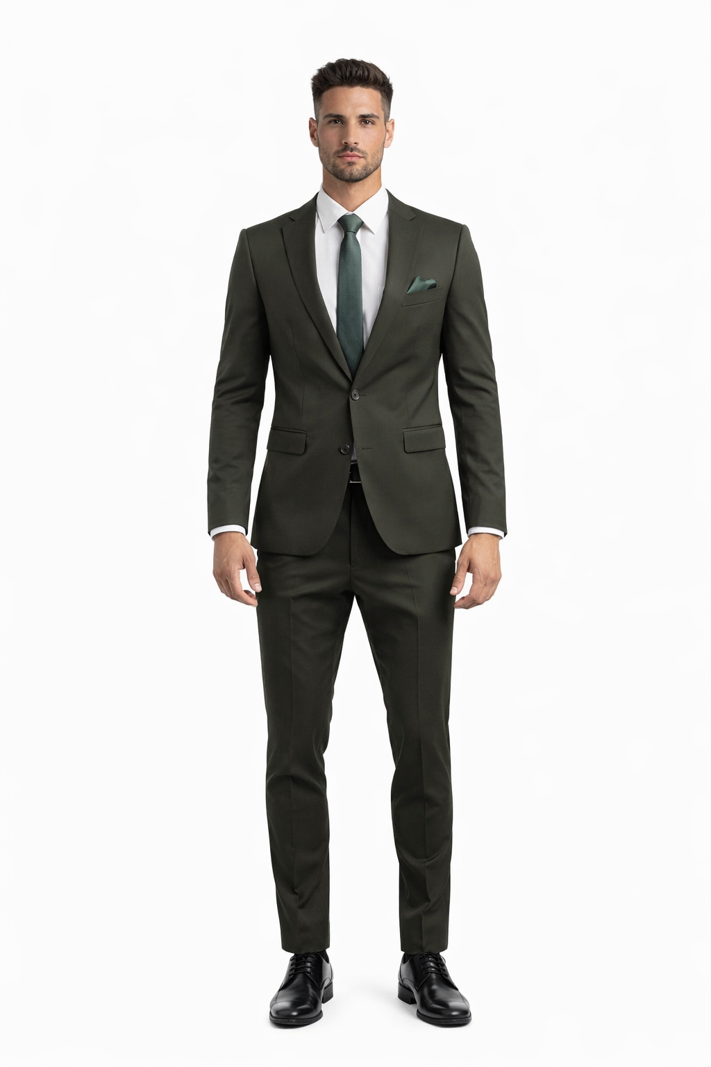 Tazio Men's 2pc Skinny-Fit Suit in black - Bold Colors