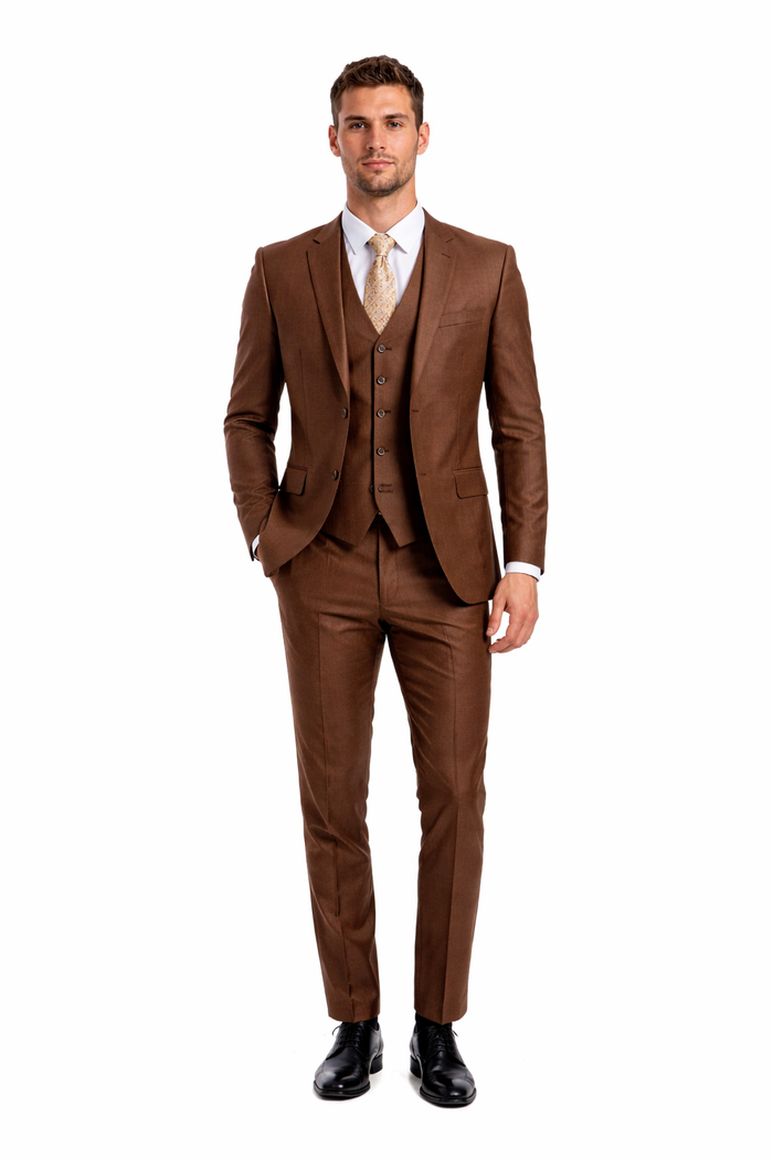 Tazio Men's 3 Piece Executive Suit Bold Colors & Patterns