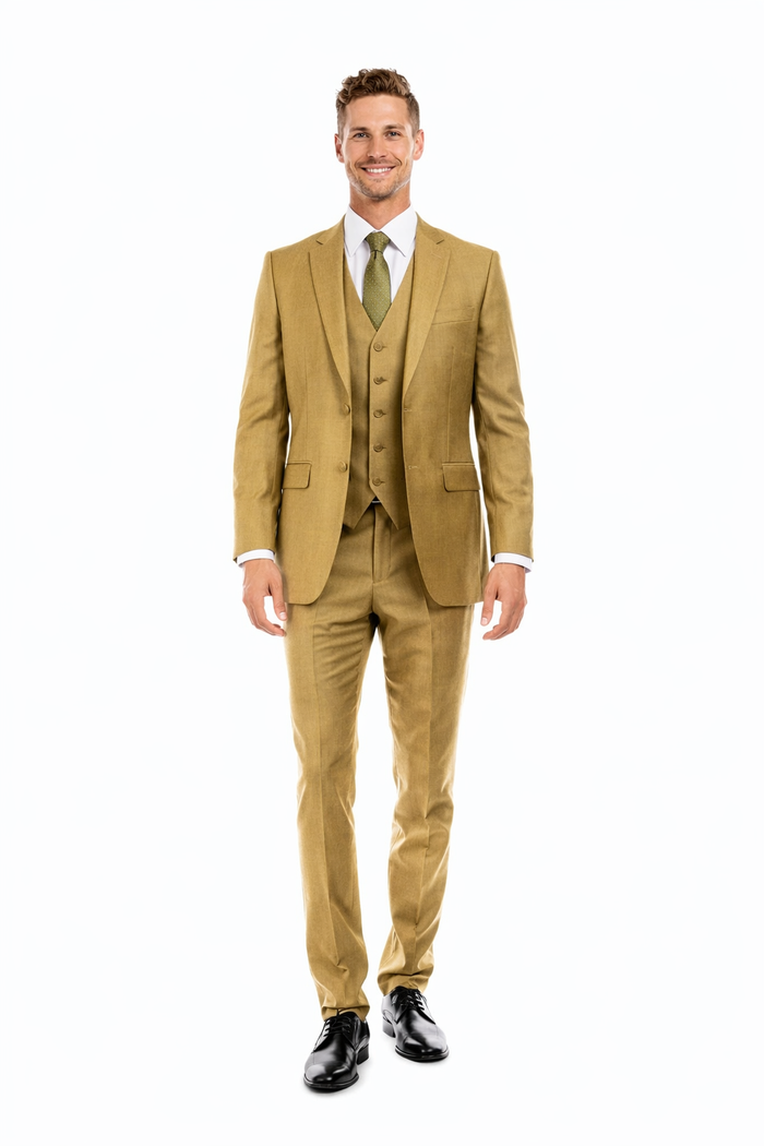 Tazio Men's 3 Piece Executive Suit Bold Colors & Patterns