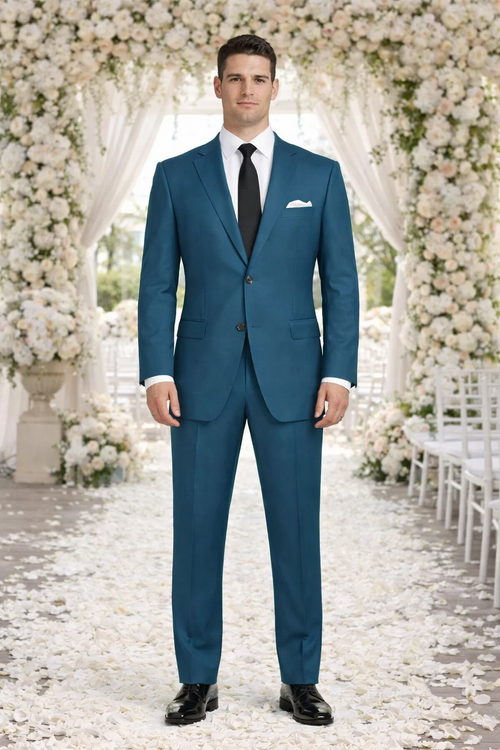 Teal Suit - Dark Teal Suit - Teal Blue Suit-New Designer Collection