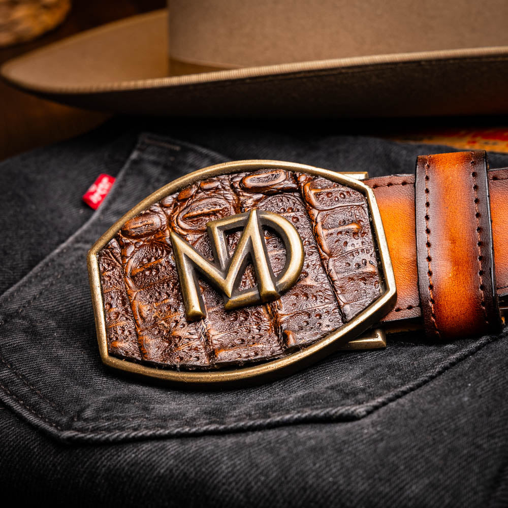 Marco Di Milano Texas Belt: Aged Brown Leather Luxury Shoe - 36