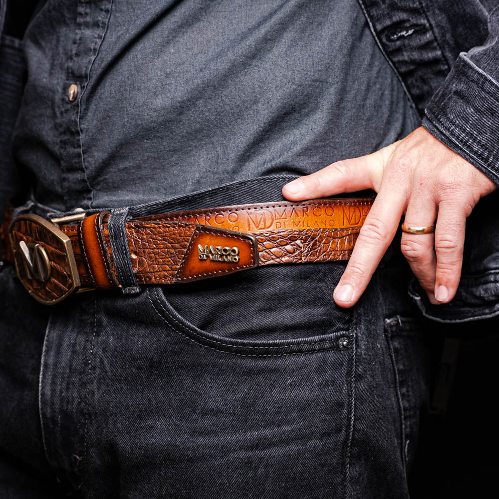 Marco Di Milano Texas Belt Aged Maple - 36