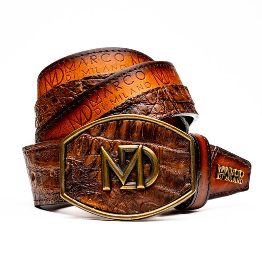 Marco Di Milano Texas Belt - Aged Maple Leather Dress Shoe