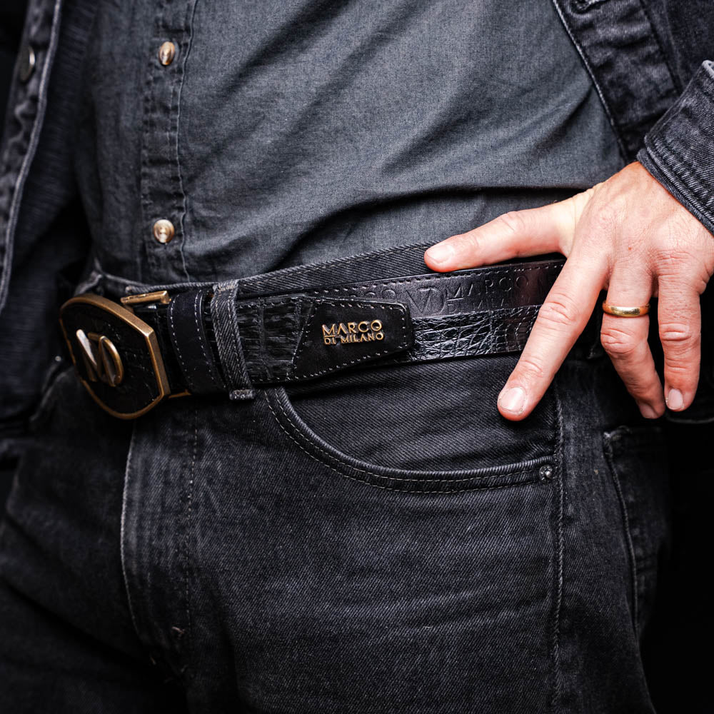 Marco Di Milano Texas Belt Black - 36