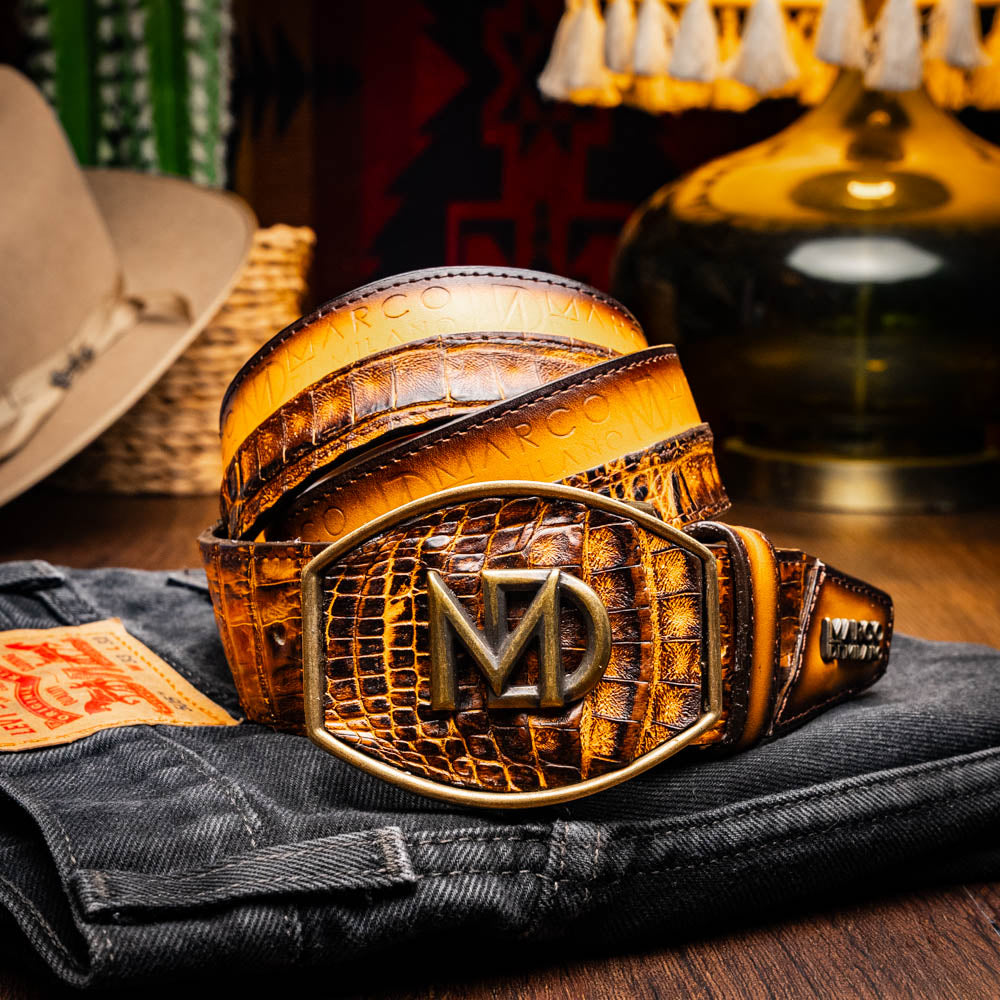 Marco Di Milano Texas Belt Mustard Brown - 36