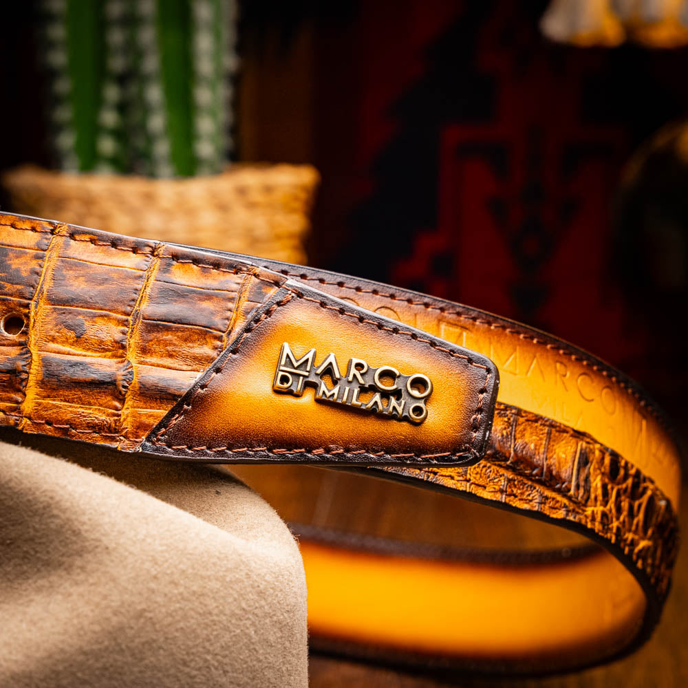 Marco Di Milano Texas Belt Mustard Brown - 36