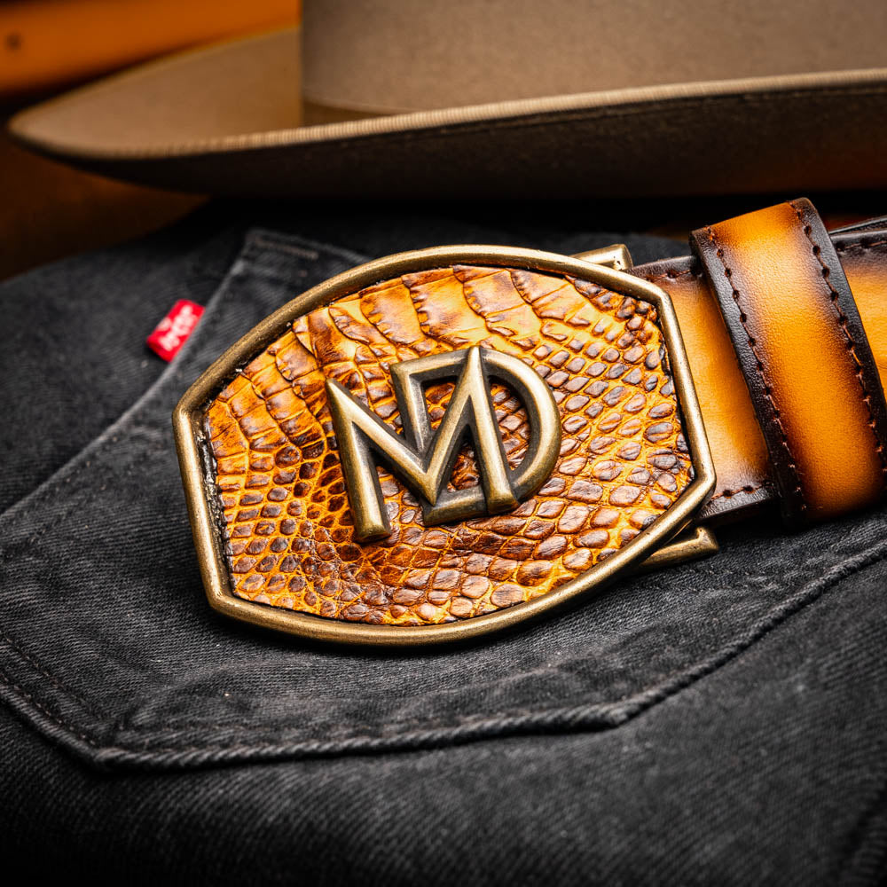 Marco Di Milano Texas Belt Mustard Brown - 36