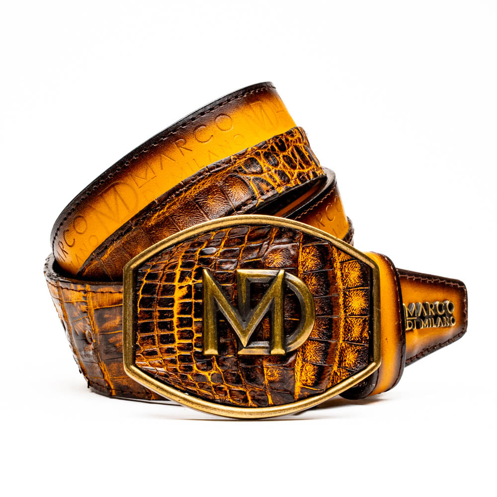 Marco Di Milano Texas Belt Mustard Brown - 36