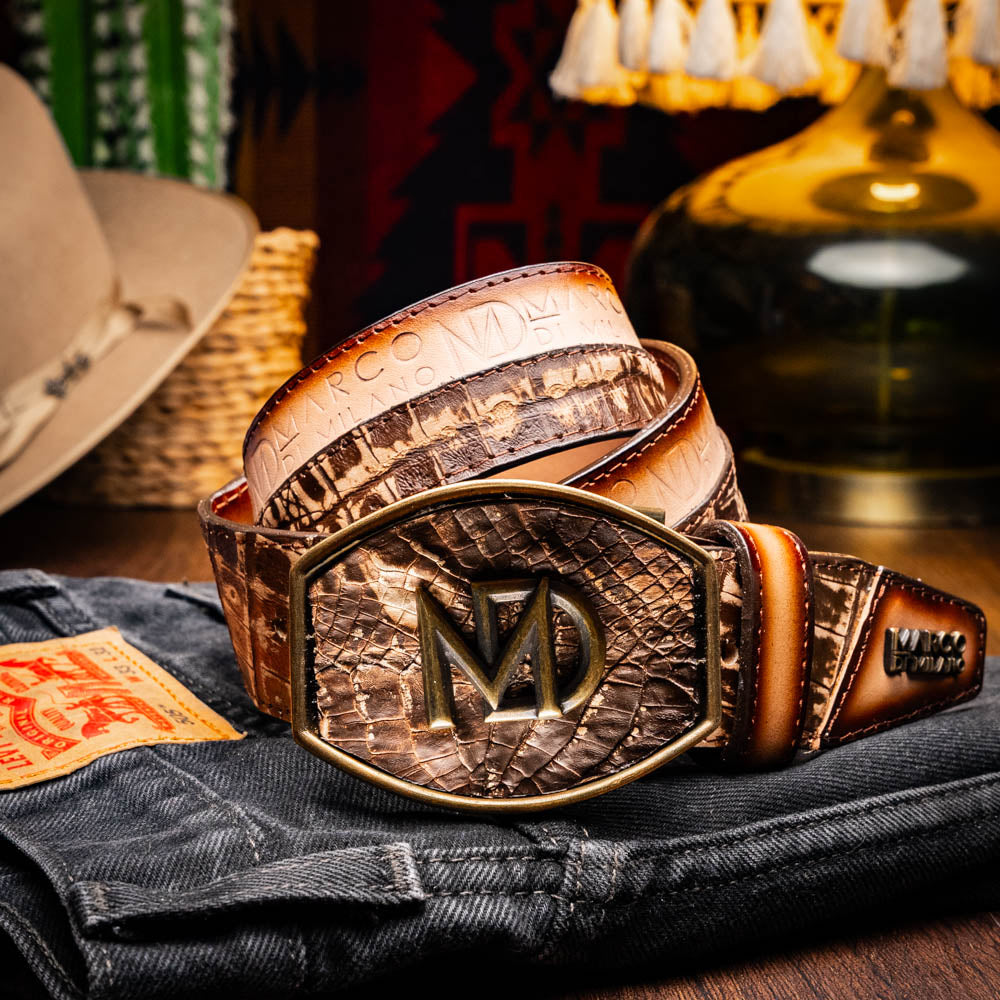 Marco Di Milano Texas Belt Stone Brown - 36
