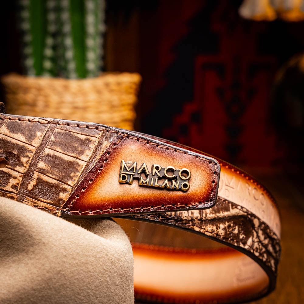 Marco Di Milano Texas Belt Stone Brown - 36