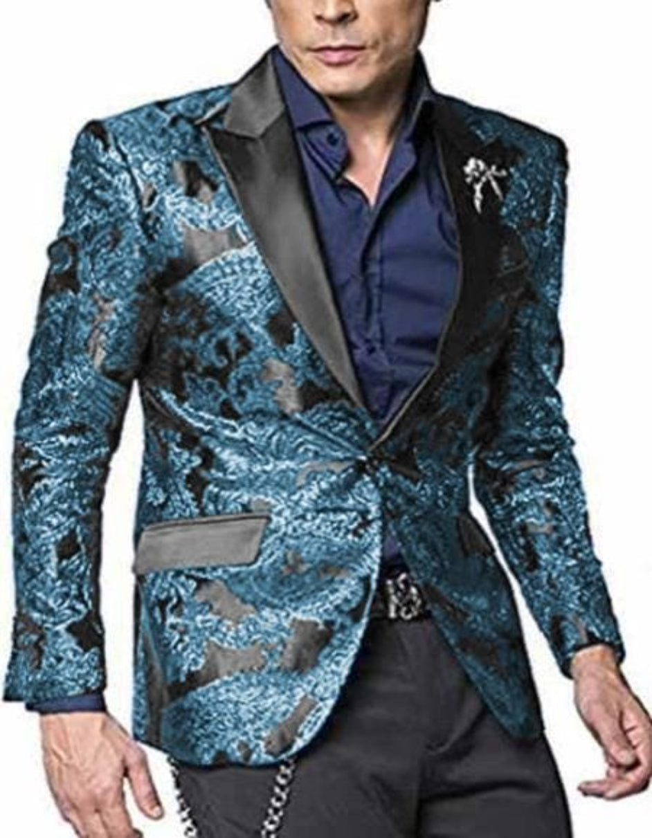 Teal Tiffany Blue ~ Dark Turquoise Groomsmen Suits - 38 Regular - 32 Waist