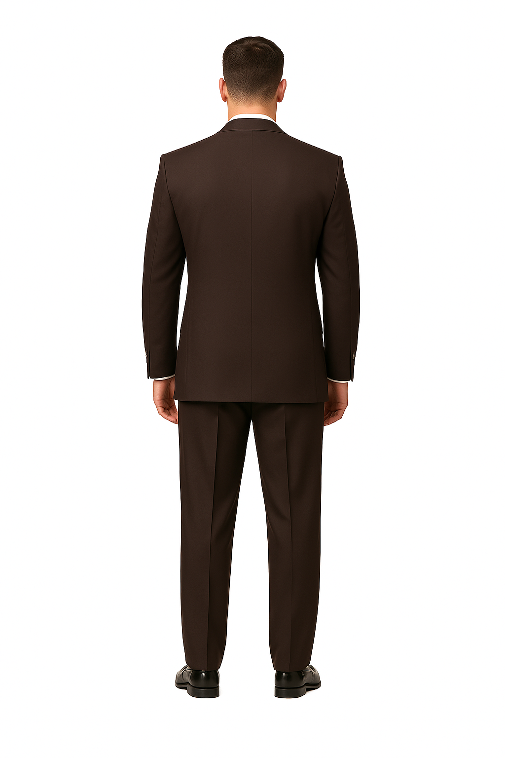 Tiglio Rosso Men’s Choclate Brown 3 Piece Suit –Double Breasted Vest with Classic 100% Wool Super 150's Fabric - Pleated Pants-New Designer Collection - 38 Long + 32 Waist(Adjust 2" Large and amp 4")