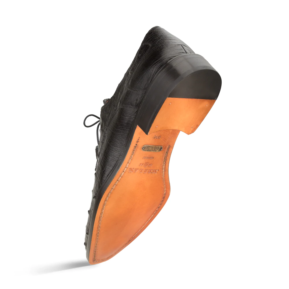 Mezlan Tillson Ostrich Plain Toe Blucher Black (4732-S) - Medium