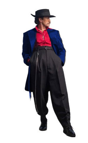 Mens Zoot Suit in Solid Black Available in 7 Colors - 38 Short Jacket+32 Waist Adjustable 28to34)(Height: 5’4”to5’7”)(Neck 15-16.5)S-M)