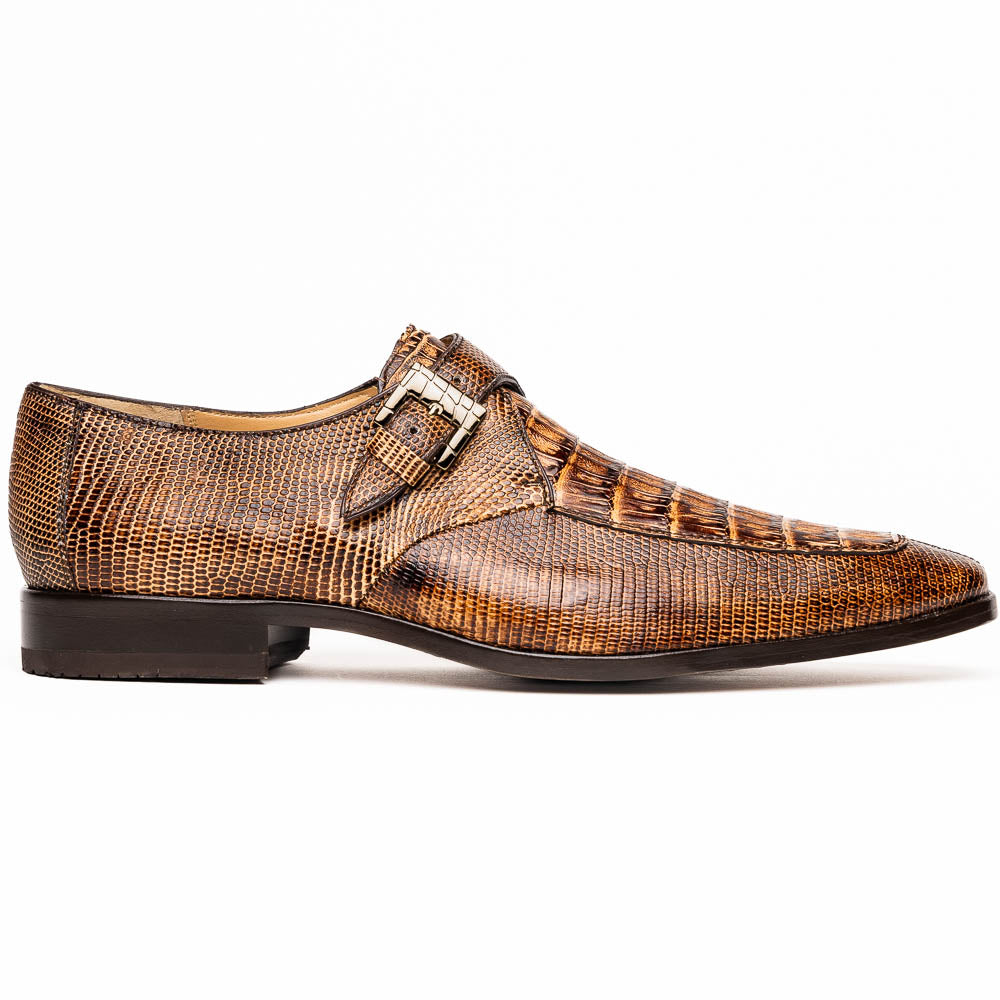 Marco Di Milano Toluca Men's Shoes Pantano Orix Exotic Crocodile & Lizard Monk Strap - 8