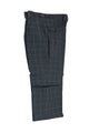 Tiglio Luxe Gray Mini Check with Taupe Windowpane Semi-Wide Leg Wool Marbella Dress Pants TL3328
