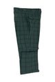 Tiglio Luxe Hunter Green with Black Windowpane Semi-Wide Leg Wool Marbella Dress Pants TL3362