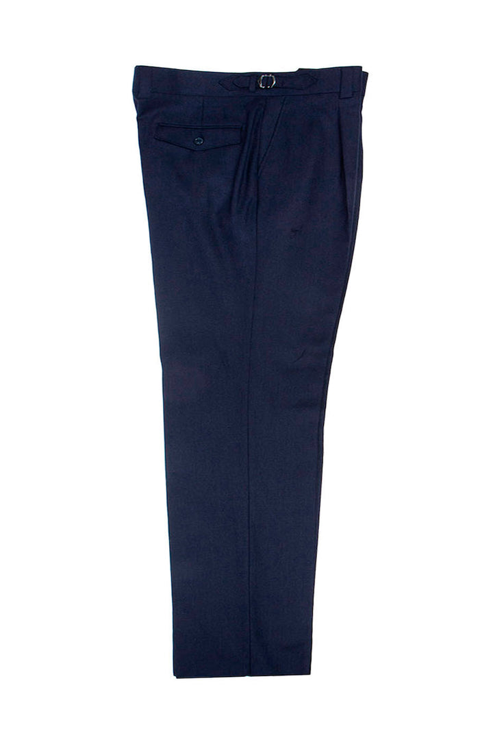 Tiglio Luxe Denim Navy Semi-Wide Leg Wool Marbella Dress Pants TL8190 - 32