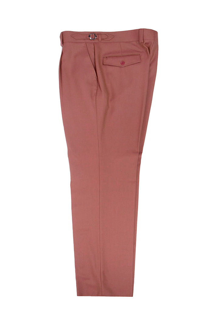 Tiglio Luxe Rosewood Semi-Wide Leg Wool Marbella Dress Pants TL8193 - 32