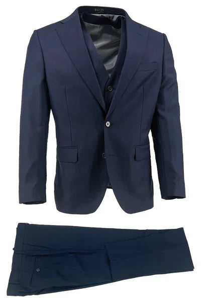 Dolcetto Suit and Vest, Modern Fit, Pure Wool by Tiglio Luxe TIG1036 - 36S