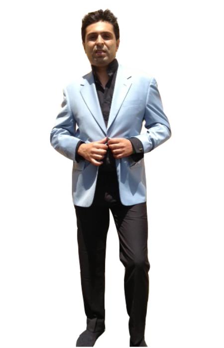 "Wholesale Mens Jackets - Wholesale Blazer - "Light Blue ~ Sky~Baby~Powder Blue Blazer - 52 Long