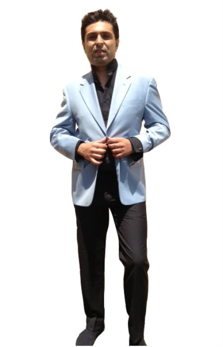 "Wholesale Mens Jackets - Wholesale Blazer - "Light Blue ~ Sky~Baby~Powder Blue Blazer