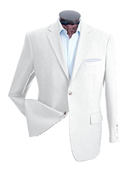 "Wholesale Mens Jackets - Wholesale Blazer - "White   Two Button Blazer