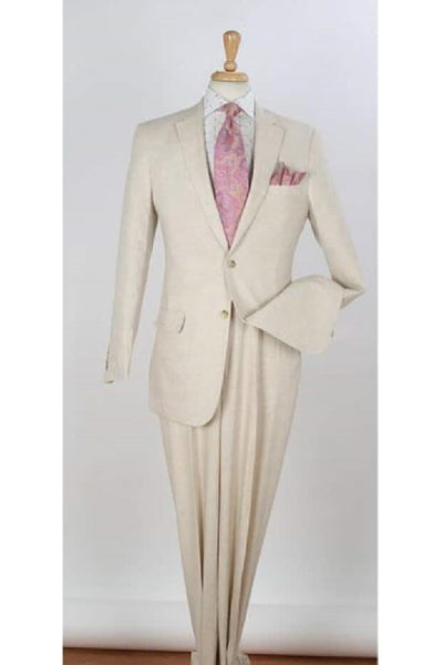 Mens Big and Tall Linen Suits - Natural Fit Summer Fabric Suit